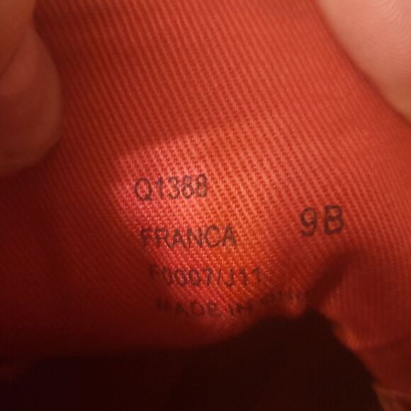 Coach "Franca" Brown Jacquard Signature w/ Pink Accents Hi Top Sneakers Size 9 - Picture 12 of 14